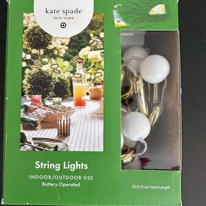 NIB Kate Spade x Target Gold and White String Lights